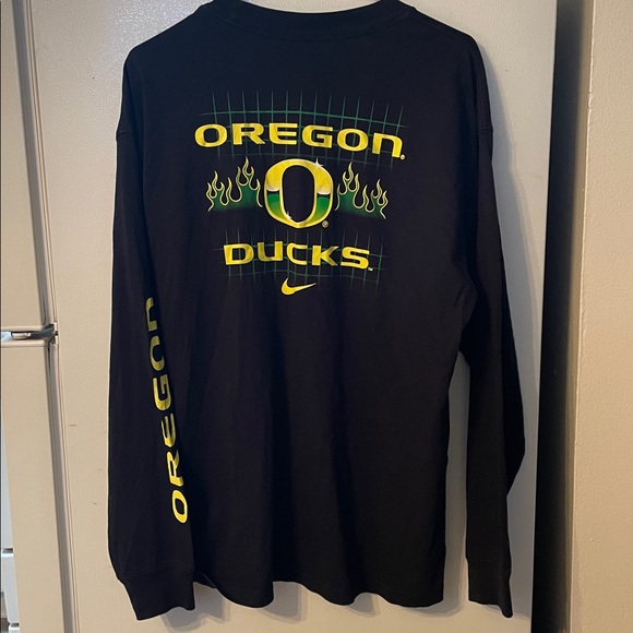Nike Large Loose Fit Black Oregon Ducks Long‎ Sleeve Tee - Picture 5 of 5